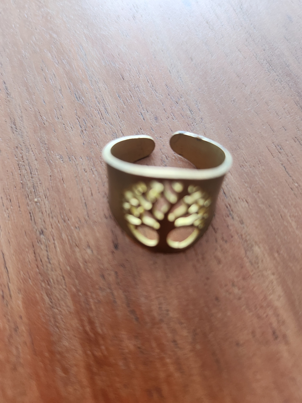 Gold Tree of Life Adjustable Ring - Women Jewelry